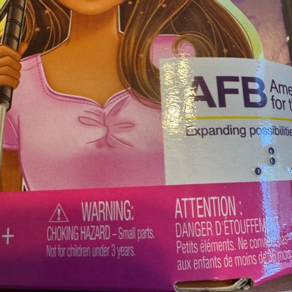 2024 Mattel AFB (American Foundation For The Blind) Barbie HRH17 NEW IN BOX - Picture 4 of 9